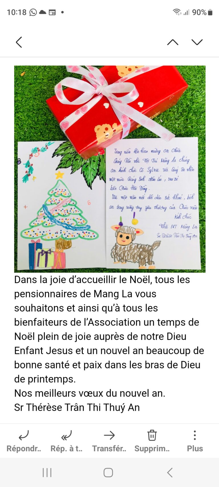 Lire la suite à propos de l’article Lettre de Soeur Thérèse